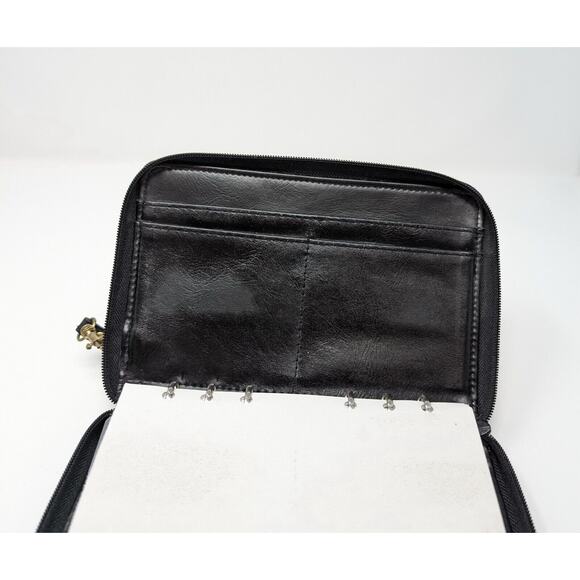 Vintage 90s Y2K Philippe Amiel Black Personal Organizer Planner Wallet - Picture 14 of 15
